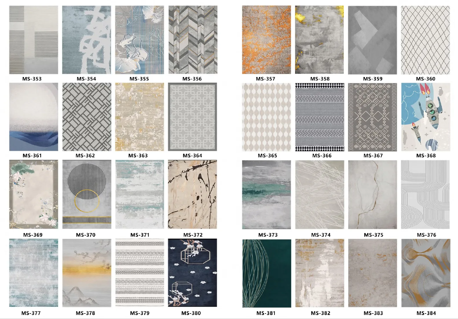 Custom hand-tufted carpet design for retail floor