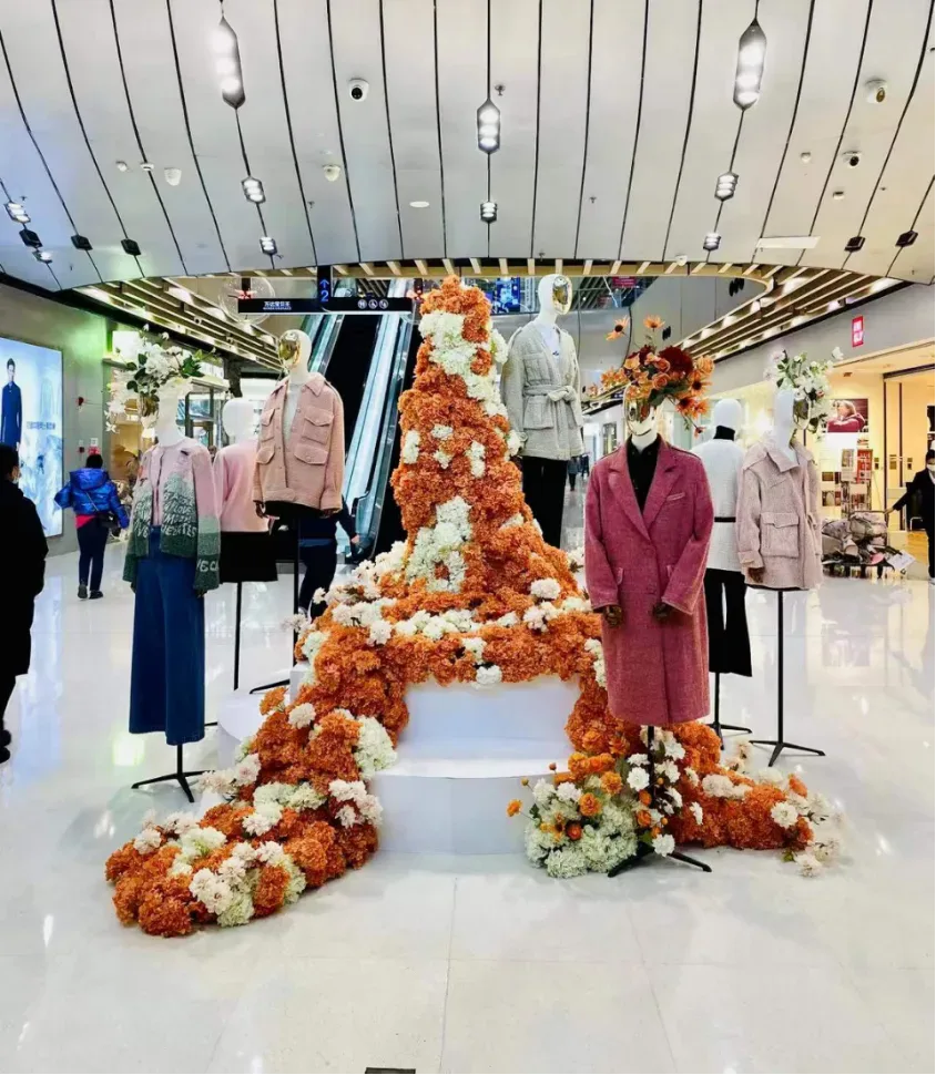 Beijing Fengke Wanda flower art retail display layout